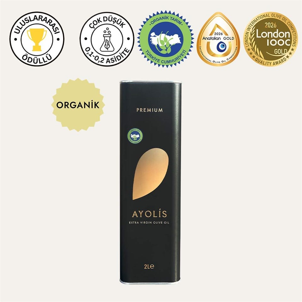 Ayolis Premium Organik natürel sızma zeytinyağı 2 lt