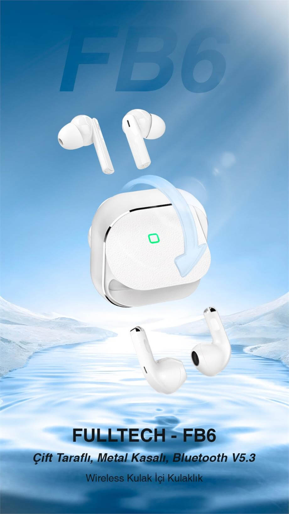 Fulltech FP6 Wireless Double Sided BT Kulaklık