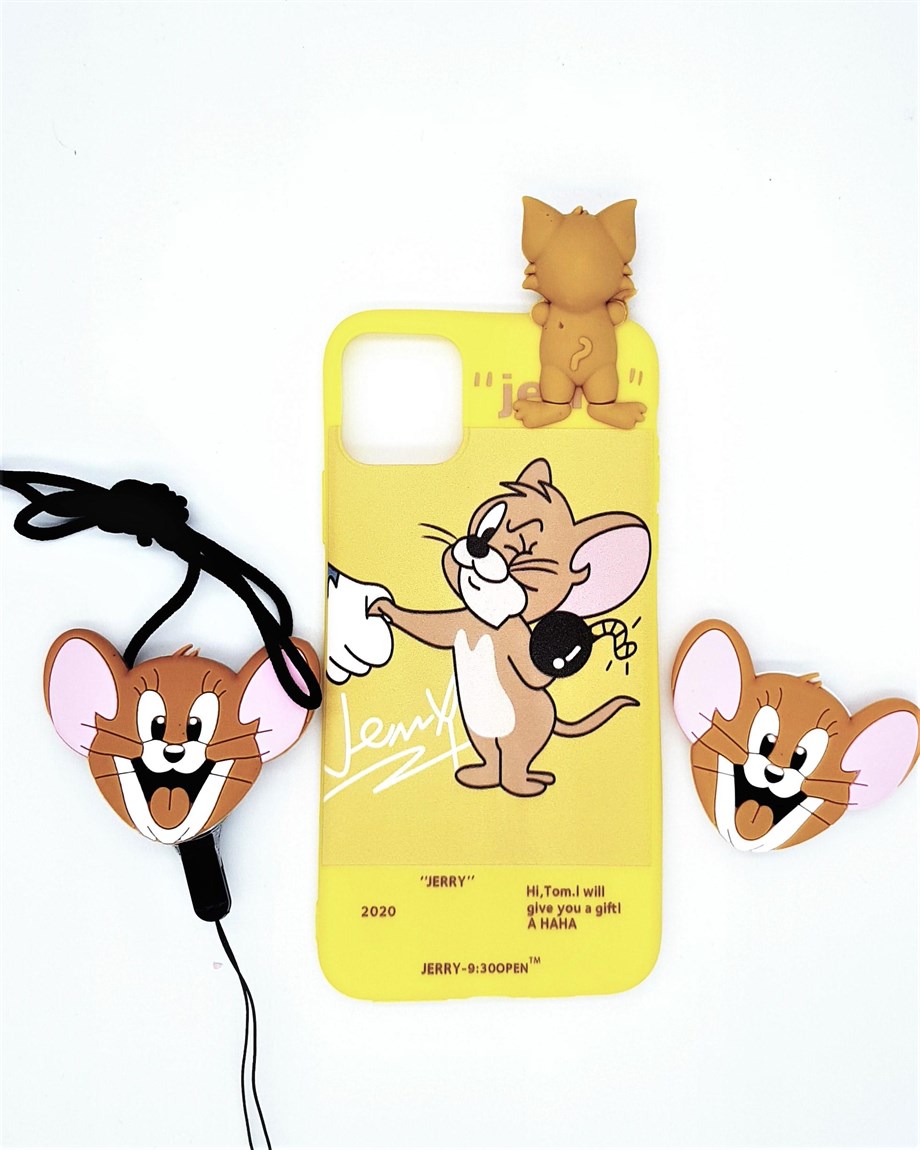 İphone 11 Pro Max Pop Soket ve İp Hediyeli Linda Kılıf