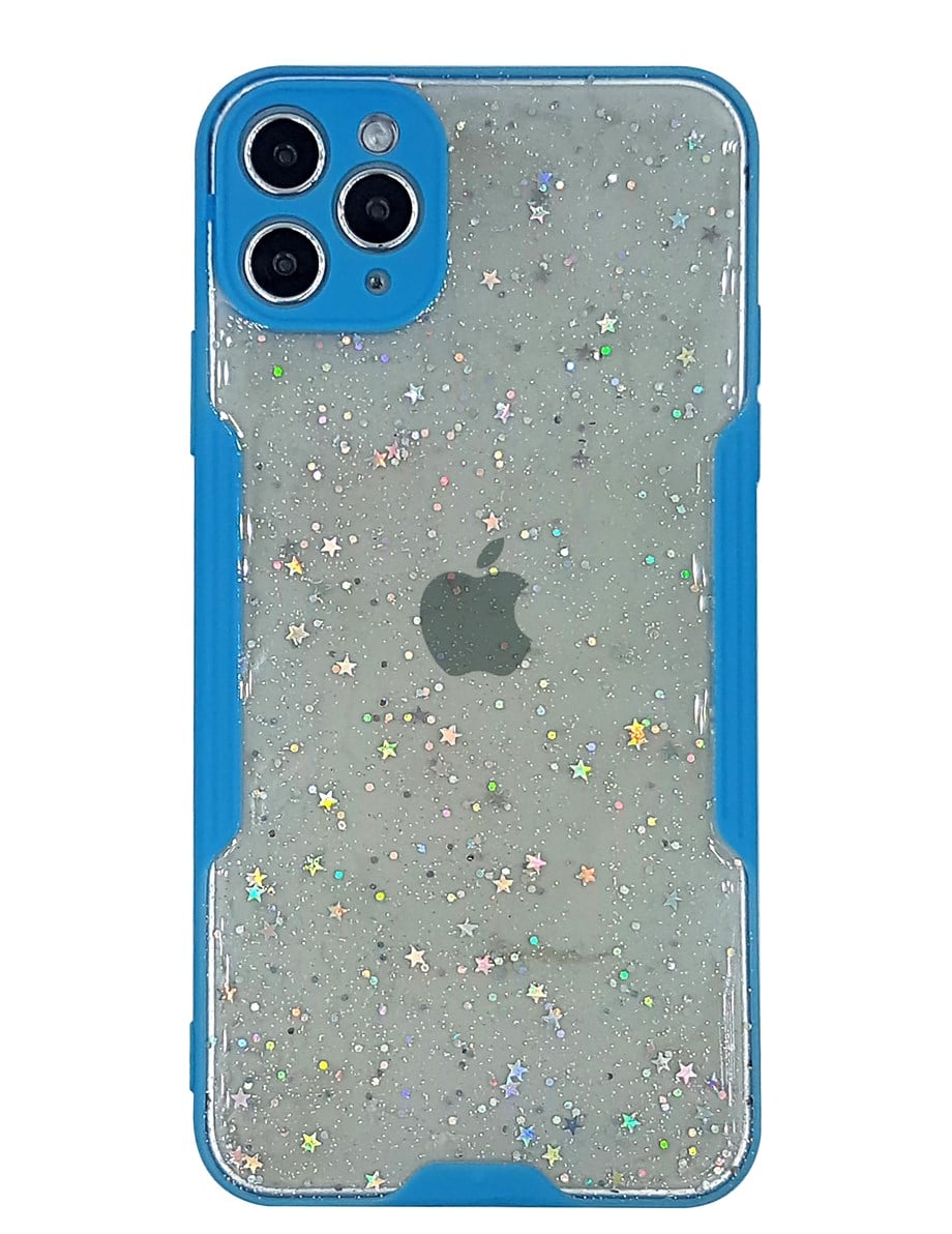 Iphone 11 Pro Max Şeffaf Simli Yıldız Kılıf