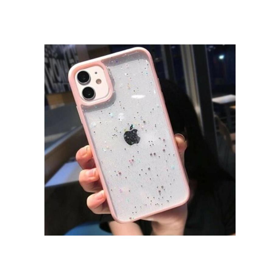 Iphone 11 Pro  Şeffaf Simli Yıldız Kılıf