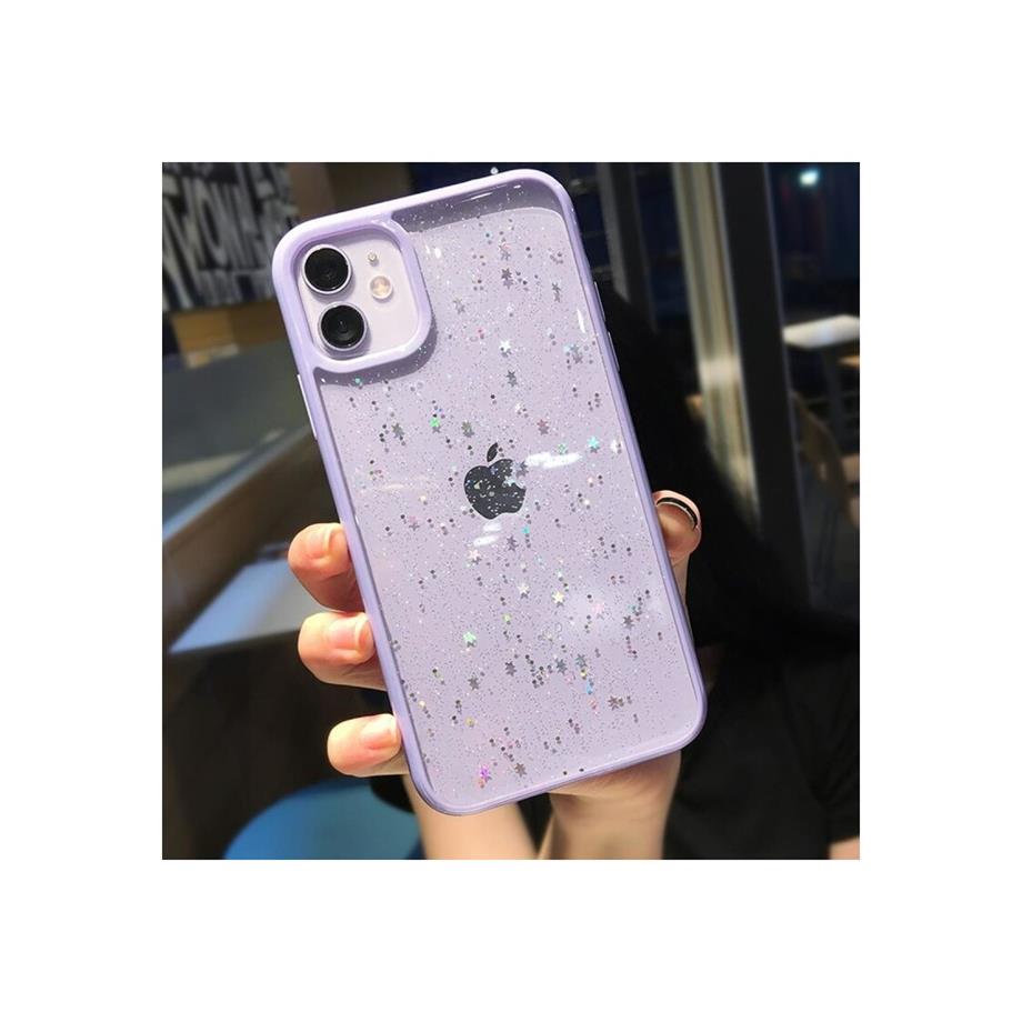 Iphone 11 Pro  Şeffaf Simli Yıldız Kılıf