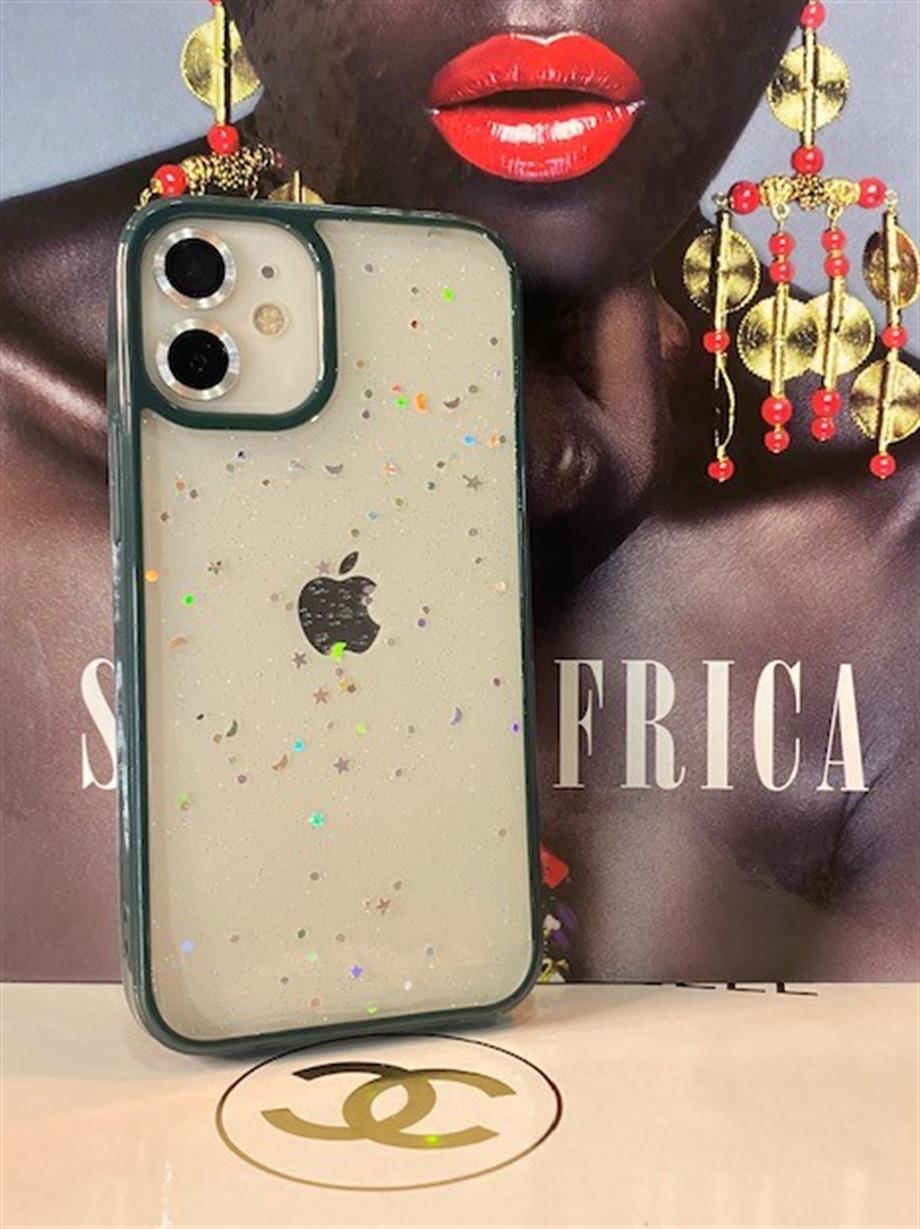 Iphone 11 Pro  Şeffaf Simli Yıldız Kılıf