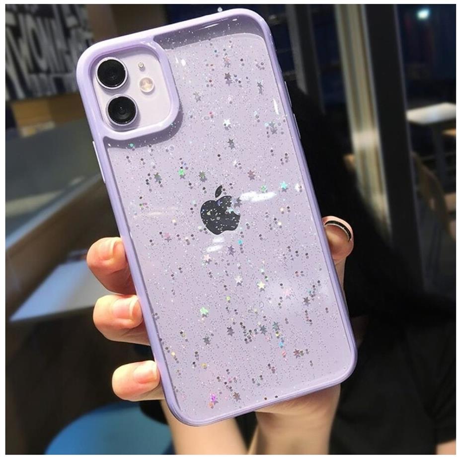 Iphone 12 Mini Şeffaf Simli Yıldız Kılıf
