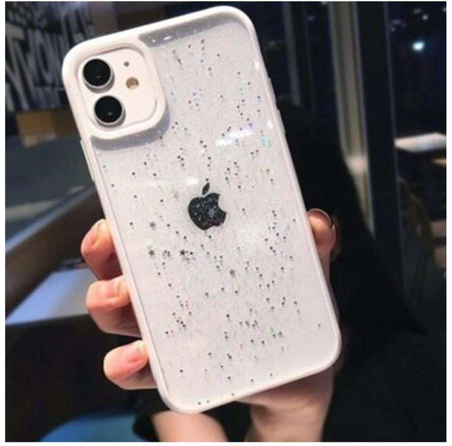 Iphone 12 Mini Şeffaf Simli Yıldız Kılıf
