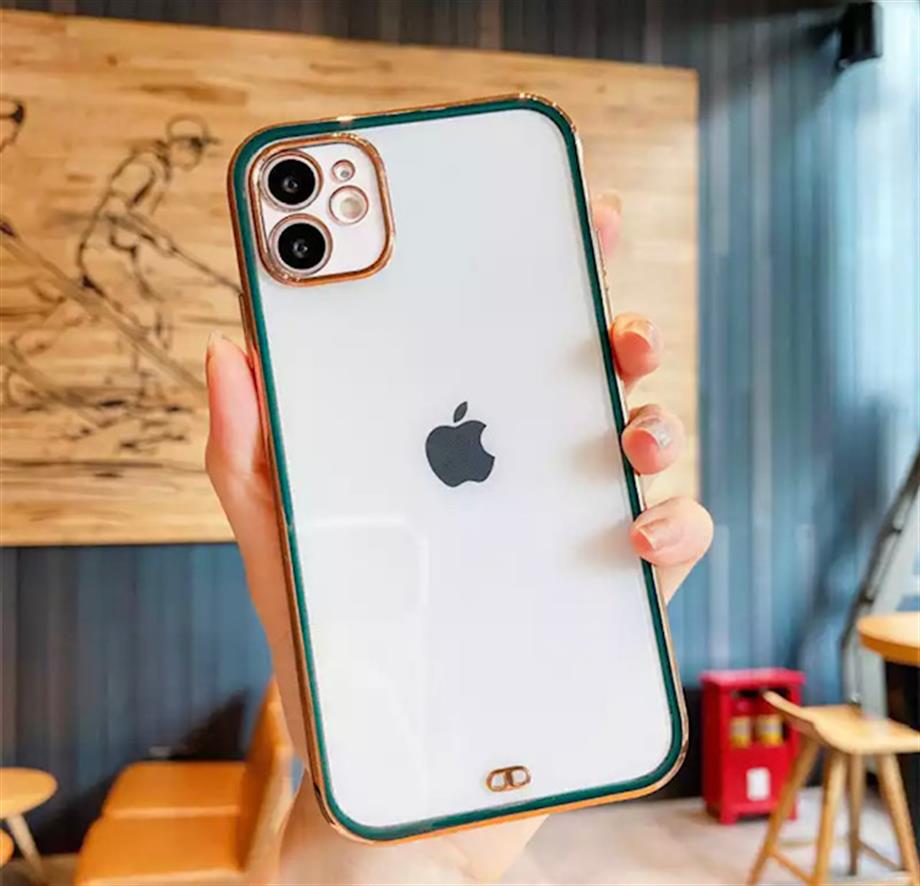 İphone 12 Pro Max Renkli Çerçeveli Lazer Kılıf