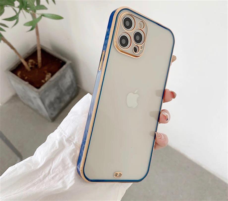 İphone 12 Pro Max Renkli Çerçeveli Lazer Kılıf