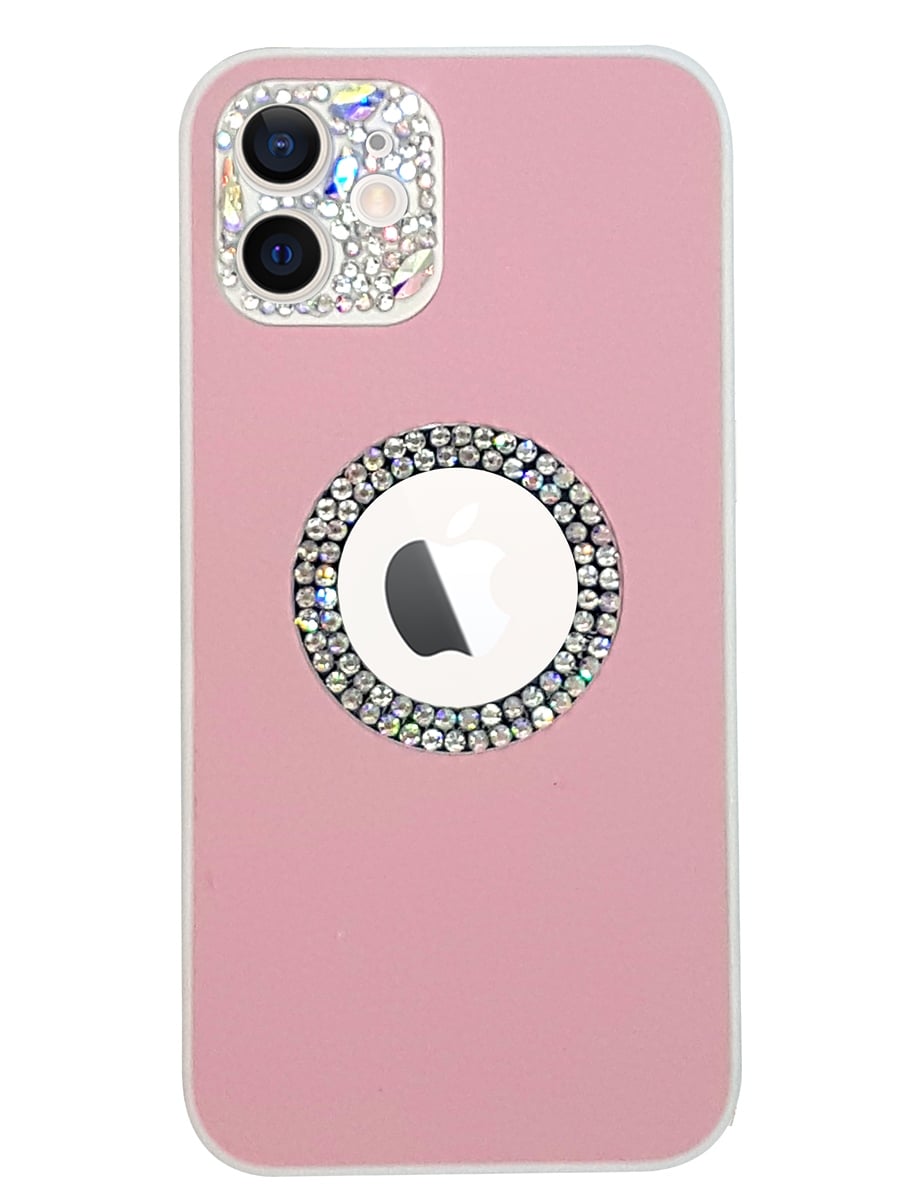 İphone 12 Pro Taşlı Deri Kapak