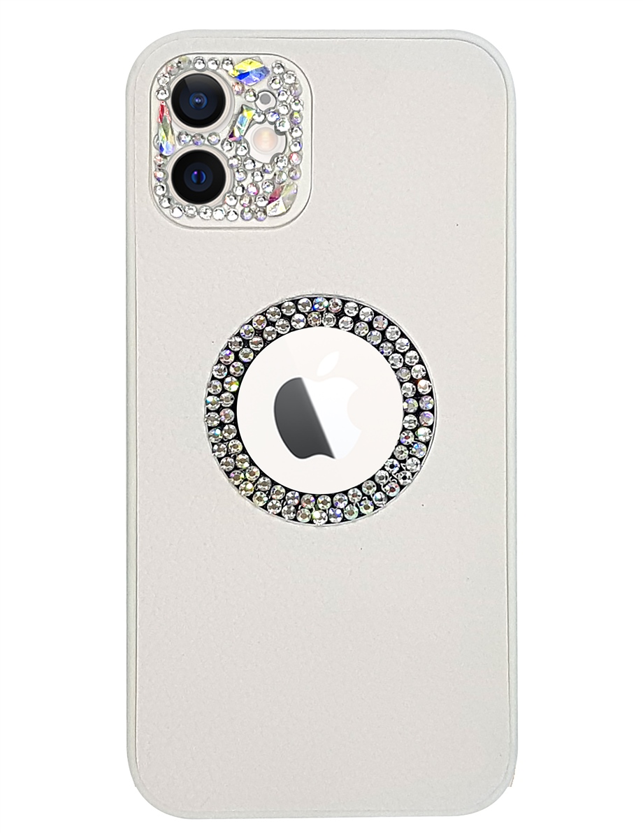 İphone 12 Pro Taşlı Deri Kapak