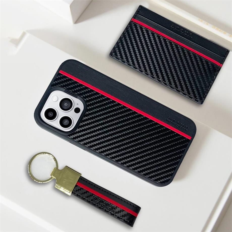 iPhone 14 Pro Max Santa Barbara Polo Hazel Karbon Set Kılıf