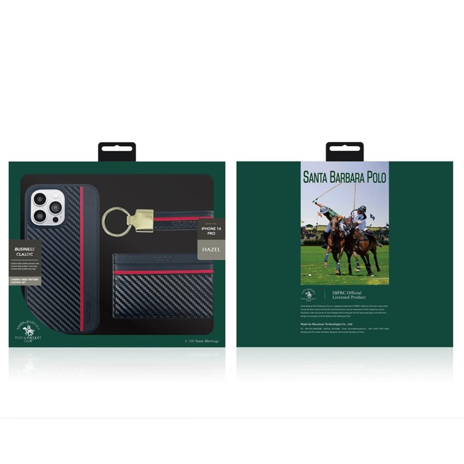 iPhone 14 Pro Max Santa Barbara Polo Hazel Karbon Set Kılıf