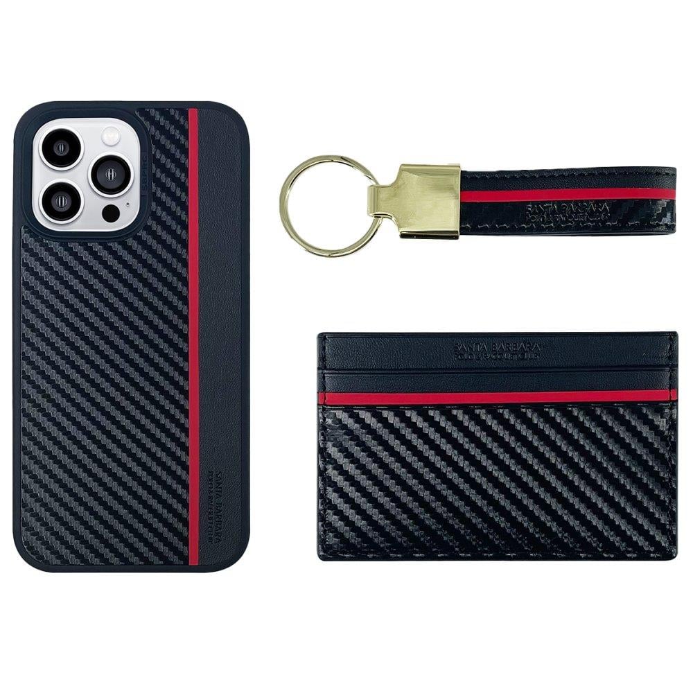 iPhone 15 Pro Max Santa Barbara Polo Hazel Karbon Set Kılıf