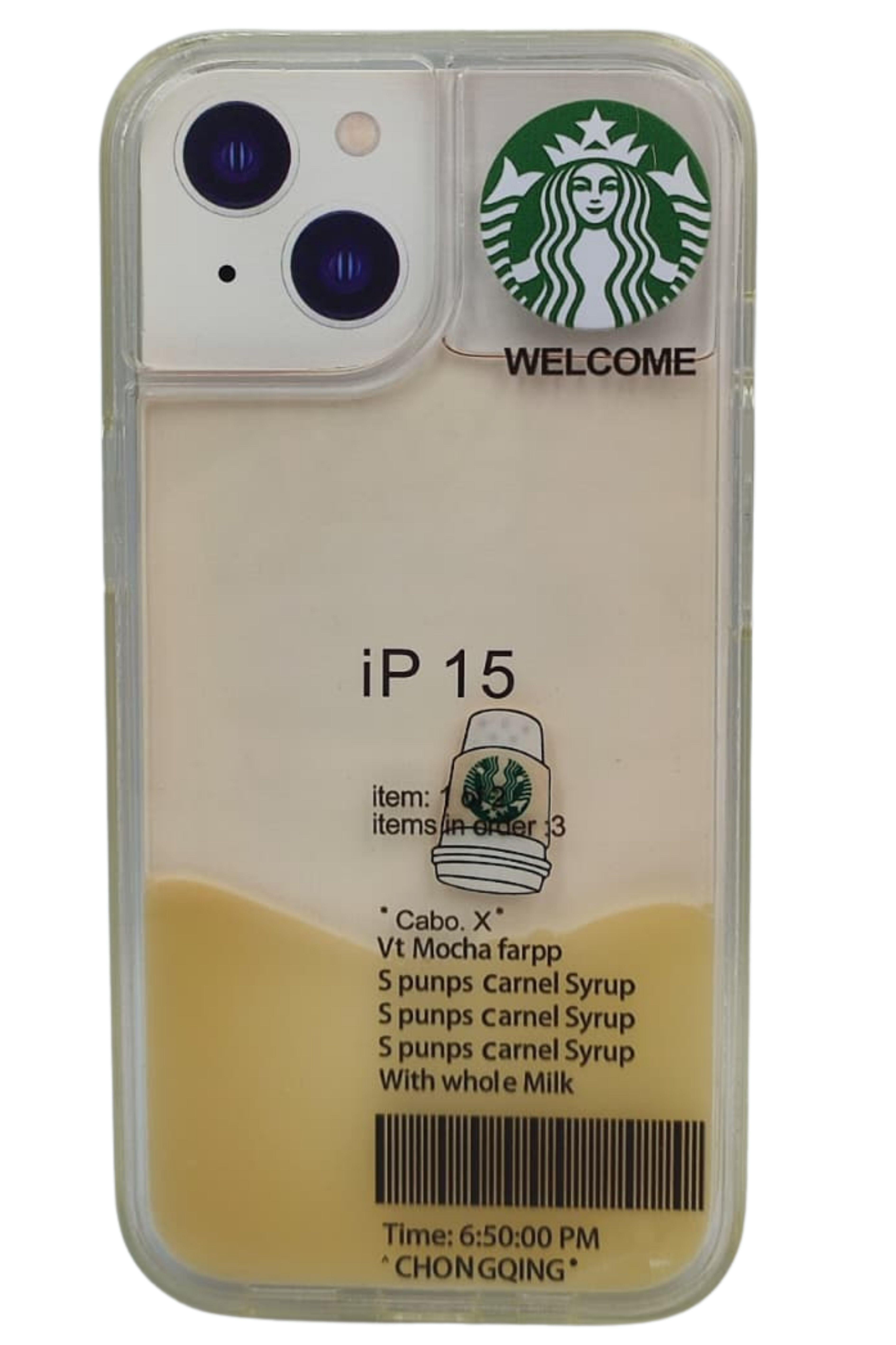 Iphone 15 Sulu Starbucks Latteli Kılıf