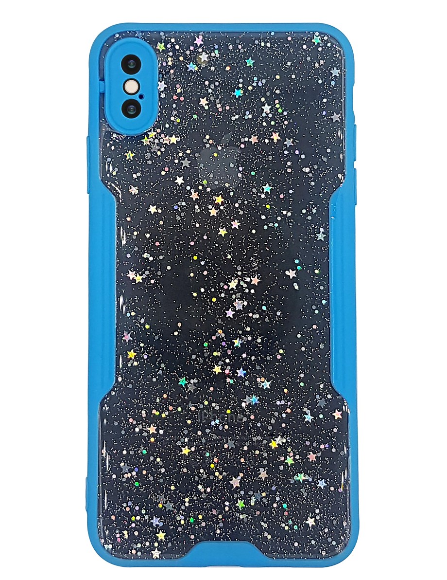 Iphone XS Max Şeffaf Simli Yıldız Kılıf