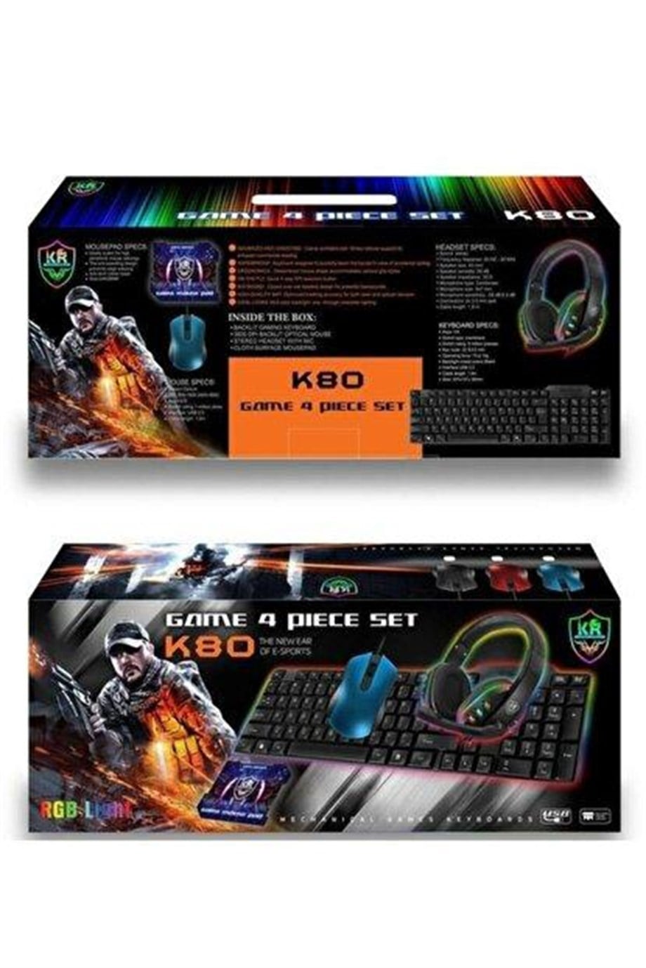 K80 Game 4(Klawye+Mause+Kulaklık+Pad)