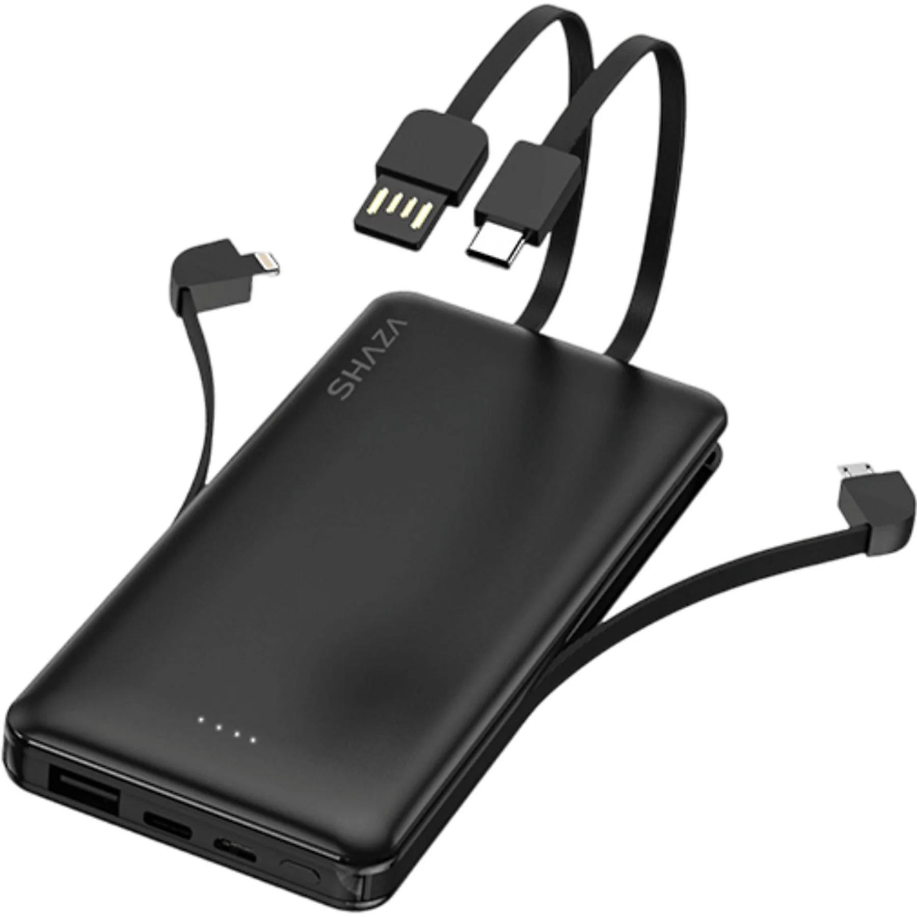 Shaza 10.000 Mah Kendinden Kablolu Taşınabilir Şarj Cihazı