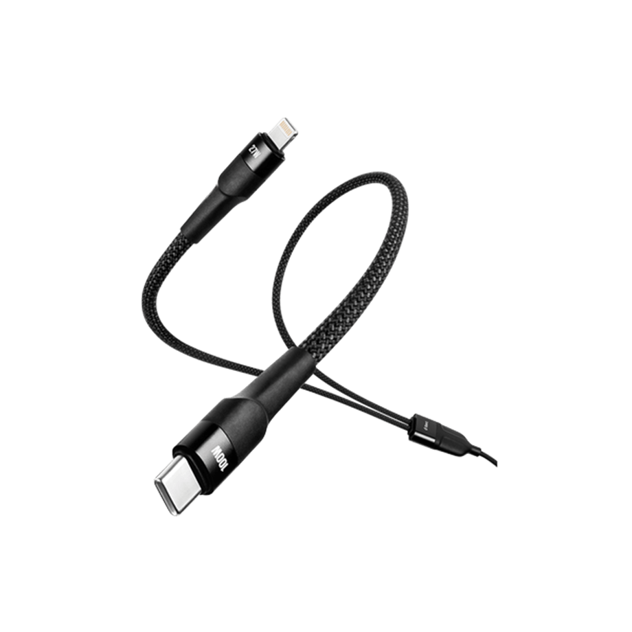 Ttec AlumiCable Duo USB-C – USB-C + Lightning 100W 150cm Hızlı Şarj Kablosu