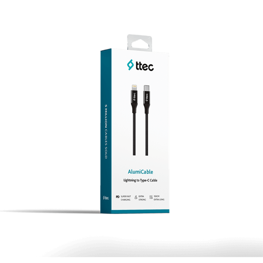 ttec AlumiCable USB-C - Lightning Hızlı Şarj Kablosu 150cm