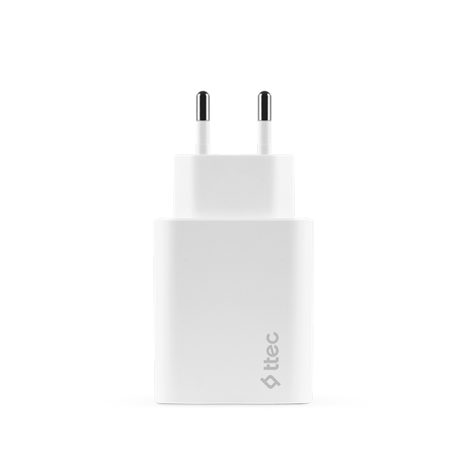 ttec SmartCharger Duo Pro GaN 50W PD Seyahat Hızlı Şarj Aleti USB-C + USB-C