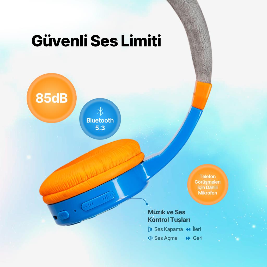 Ttec SoundBuddy 2 Bluetooth Çocuk Kulaklığı Mavi