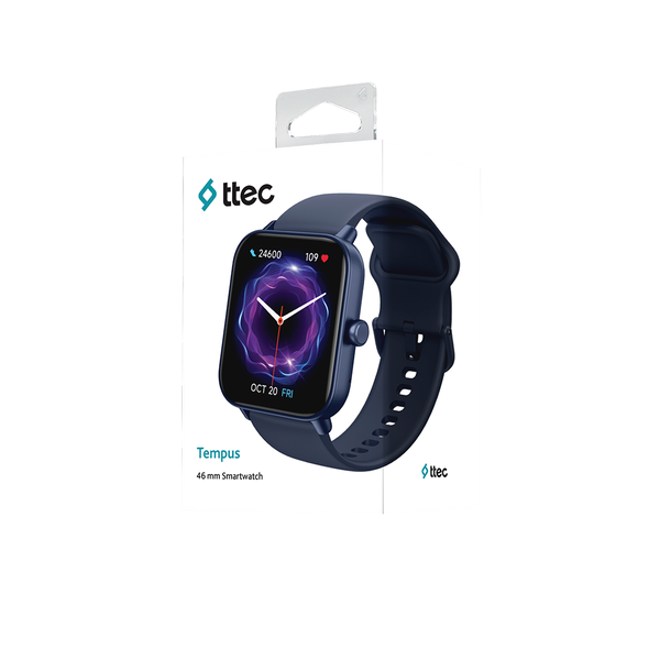 Ttec Tempus 46 mm Dikdörtgen Kasa Akıllı Saat Lacivert