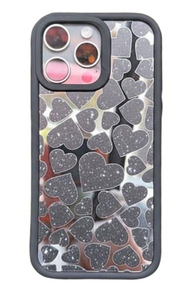 Apple 16 Pro Mırror Heart Telefon Kılıfı