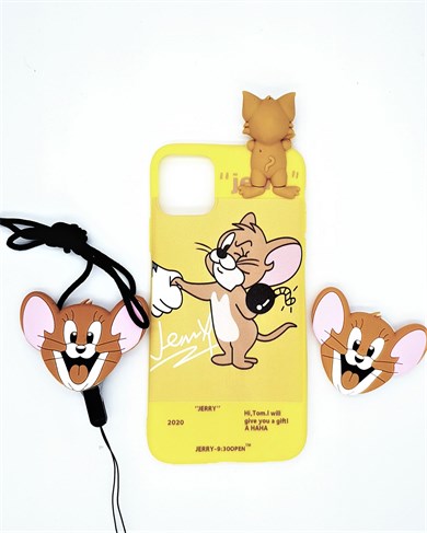 İphone 11 Pro Max Pop Soket ve İp Hediyeli Linda Kılıf