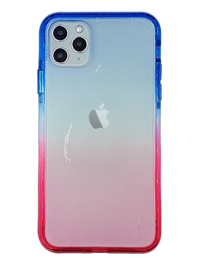 İphone 11 Pro Max Renkli Çerçeveli Şeffaf Kılıf