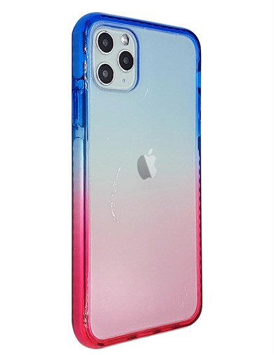 İphone 11 Pro Max Renkli Çerçeveli Şeffaf Kılıf