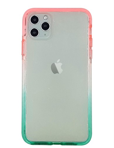 İphone 11 Pro Max Renkli Çerçeveli Şeffaf Kılıf
