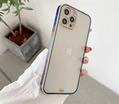 İphone 12 Pro Max Renkli Çerçeveli Lazer Kılıf