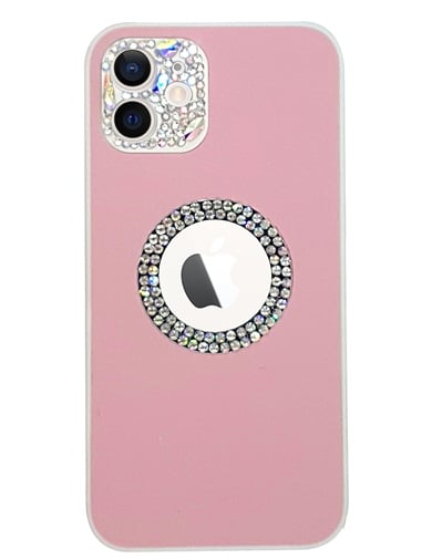 İphone 12 Pro Taşlı Deri Kapak