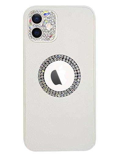 İphone 12 Pro Taşlı Deri Kapak
