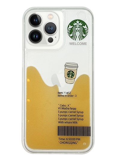 Iphone 13 Pro Sulu Starbucks Latteli Kılıf