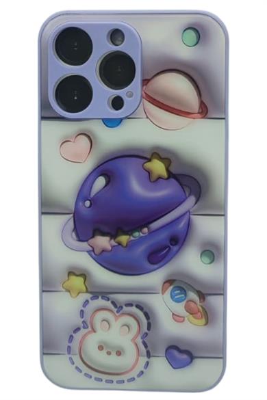 İphone 14 Pro Max Camlı Karakterli Kılıf