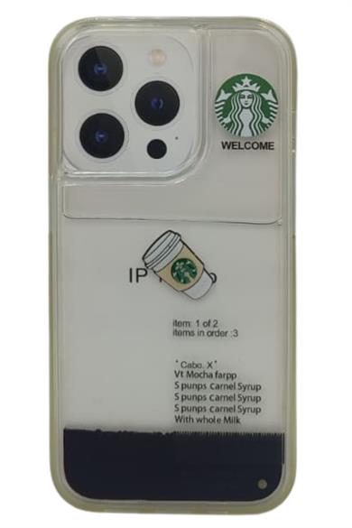 Iphone 14 Pro Sulu Starbucks Latteli Kılıf