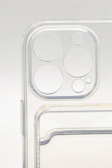 iPhone 16 Pro Max Şeffaf Kartlı Silikon Kılıf