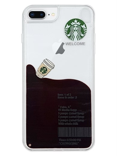 Iphone 8 Plus Sulu Starbucks Latteli Kılıf