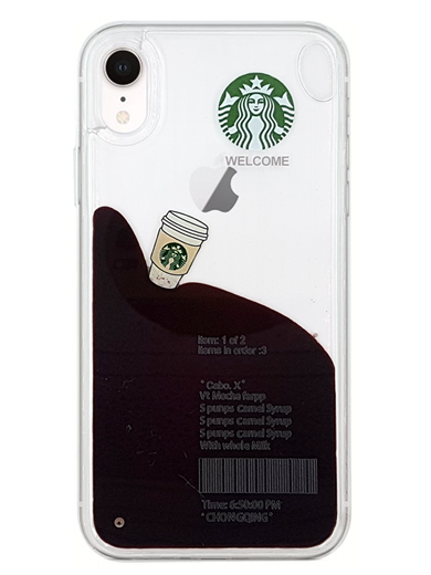 Iphone XR Sulu Starbucks Latteli Kılıf