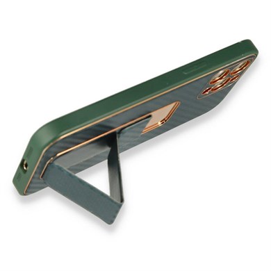 İphone Xs Max Kılıf Coco Hibrit Karbon El Standlı