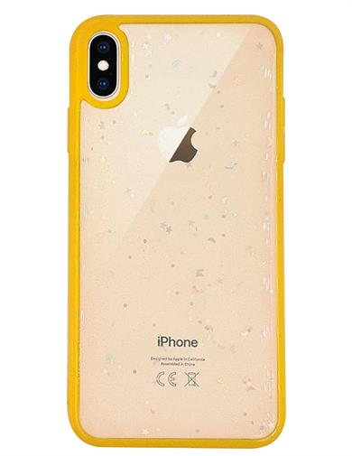 Iphone XS Max Şeffaf Simli Yıldız Kılıf