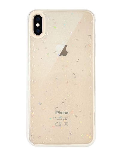 Iphone XS Max Şeffaf Simli Yıldız Kılıf