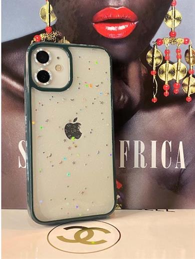 Iphone XS Şeffaf Simli Yıldız Kılıf