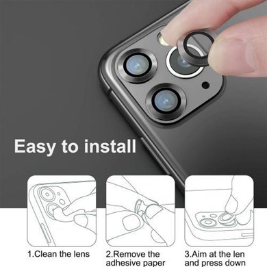 Apple 12 Pro Max Metal Kamera Koruma Lensi