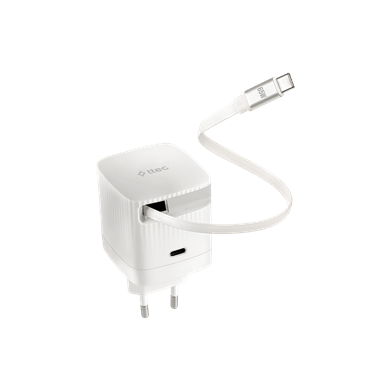 SmartCharger GAN 65WPD Seyahat Hızlı Şarj Aleti USB-C +Dahili PD 65W 70cm USB-C Şarj Kablosu
