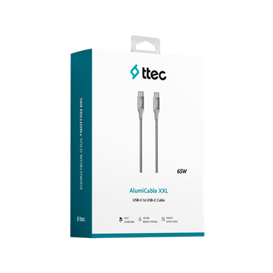 Ttec AlumiCable USB-C-USB-C 300cm 65W PD/QC Hızlı Şarj/Data Kablosu