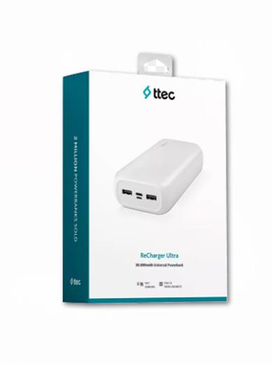 Ttec Recharger Ultra 30.000 Mah Taşınabilir Powerbank Beyaz