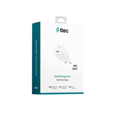 Ttec SmartCharger 30W PD USB-C Seyahat Hızlı Şarj Aleti Beyaz
