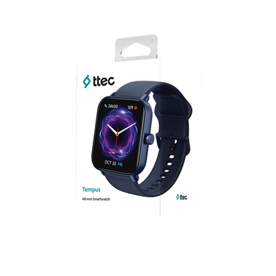 Ttec Tempus 46 mm Dikdörtgen Kasa Akıllı Saat Lacivert