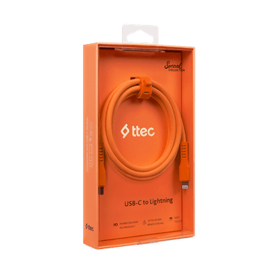 ttec USB-C - Lightning Hızlı Şarj Kablosu 120cm Neon Turuncu